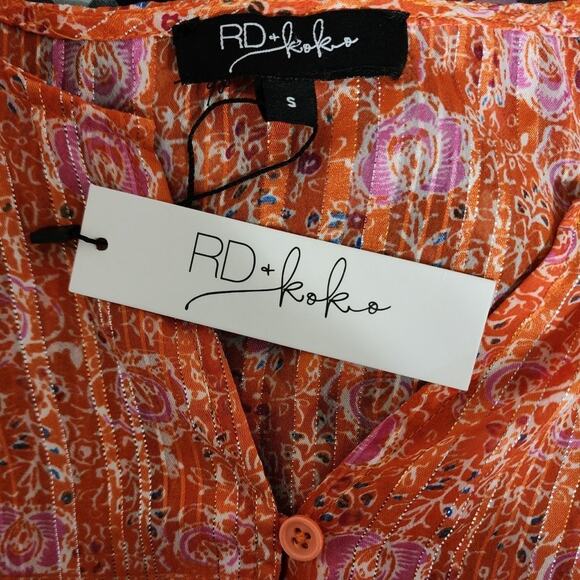 Anthropologie x RD & koko floral peplum boho blouse size small new!!!‎ - Picture 7 of 7